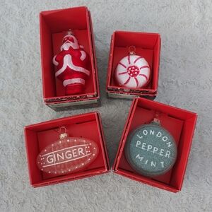 John Derian For Target Old Time Candy Holiday Ornament Collection Set Of 4
